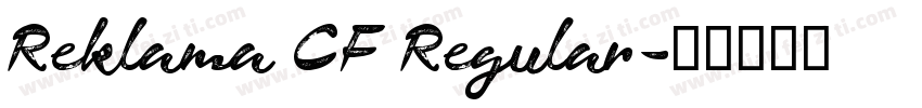 Reklama CF Regular字体转换